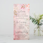 ピンクフローラロマンチック結婚式 プログラム (スタンド正面)