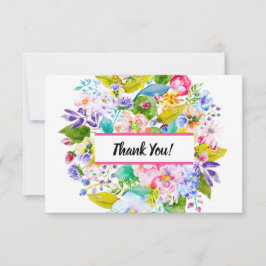 ピンクフローラロマン結婚チズサンキュー サンキューカード