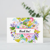 ピンクフローラロマン結婚チズサンキュー サンキューカード (スタンド正面)