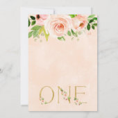 ピンクフローラワンダーフルガールズ誕生日招待状 招待状 (裏面)