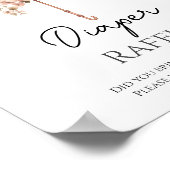 ピンクフローラヴィンテージ傘おむつラッフル ポスター (角)