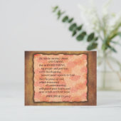 ピンクフローラ不安バイブル詩はがき ポストカード (スタンド正面)