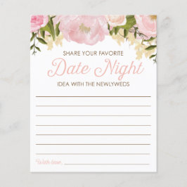 ピンクフローラ両面ブライダルシャワーデート夜 チラシ