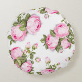 ピンクフローラ丸ピロー ラウンドクッション (裏面)