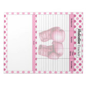 ピンクフローラ乳がん_投薬トラッカー ノートパッド (正面)