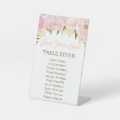 ピンクフローラ個人座席表番号 台座サイン (正面)