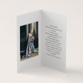 ピンクフローラ入り愛記憶葬祈りの言葉カード 名刺 (内部)