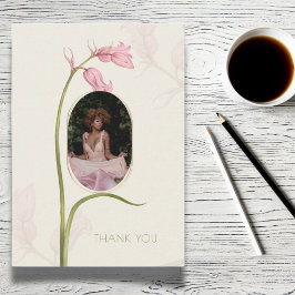 ピンクフローラ写真葬儀悔やみや弔慰サンキューカード ノートカード