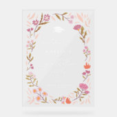 ピンクフローラ卒業パーティーのサイン アクリルサイン (正面)