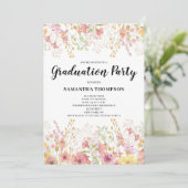 ピンクフローラ卒業パーティー招待状 招待状 (スタンド正面)