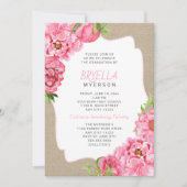 ピンクフローラ卒業式パーティの招待状 招待状 (正面)