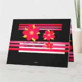 ピンクフローラ及びストライプ カード (裏面)