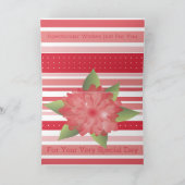 ピンクフローラ及びストライプ カード (内部)