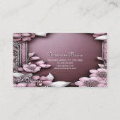 ピンクフローラ名刺 名刺 (裏面)