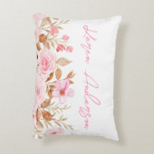 ピンクフローラ名前をカスタムする アクセントクッション (裏面(縦))