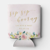 ピンクフローラ園区ホレーブライダルシャワー結婚ズ 缶クーラー (裏面)