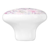 ピンクフローラ多肉性イラストレーション夏パターン セラミックノブ (側面)