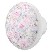 ピンクフローラ多肉性イラストレーション夏パターン セラミックノブ (右)