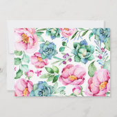 ピンクフローラ多肉花花束生誕発表 案内状 (裏面)