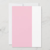 ピンクフローラ女の子ベビーシャワー招待状 招待状 (裏面)