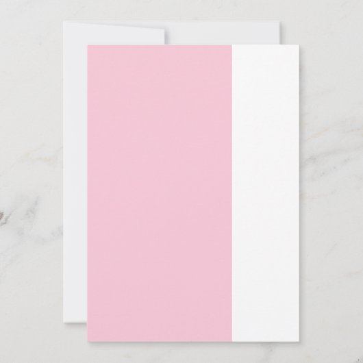 ピンクフローラ女の子ベビーシャワー招待状 招待状 (裏面)