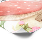 ピンクフローラ妖精ファースト誕生日マイルストーンポスター フォトプリント            (角)