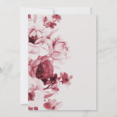 ピンクフローラ婚約パーティ招待状カード 招待状 (裏面)
