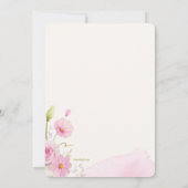 ピンクフローラ宗教招待状 招待状 (裏面)