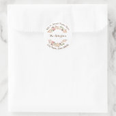 ピンクフローラ差出人住所 ラウンドシール (バッグ)