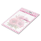 ピンクフローラ年プランナー ノートパッド (アングル)