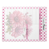 ピンクフローラ年プランナー ノートパッド (正面)