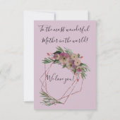 ピンクフローラ幾何学母の日 カード (裏面)