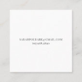 ピンクフローラ幾何学的モノグラム スクエア名刺 (裏面)