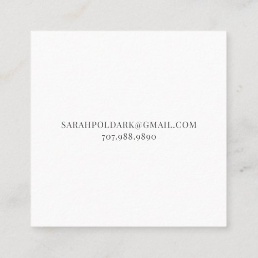 ピンクフローラ幾何学的モノグラム スクエア名刺 (裏面)