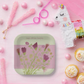 ピンクフローラ広場 ペーパープレート (パーティー)