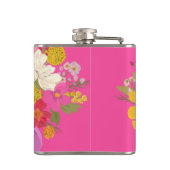 ピンクフローラ庭園の結婚式カップル名 フラスク (裏面)