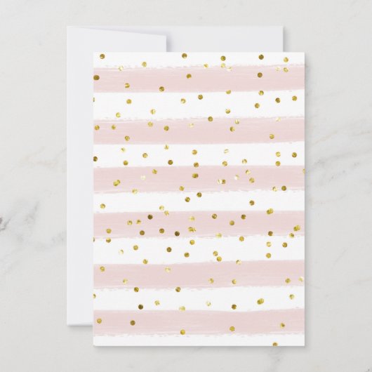 ピンクフローラ恐竜誕生日ガール招待状 招待状 (裏面)