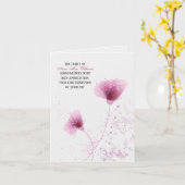 ピンクフローラ悔やみや弔慰サンキューカード カード (黄色い花)