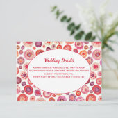 ピンクフローラ抽象芸術パター結婚ンの詳細 エンクロージャーカード (スタンド正面)