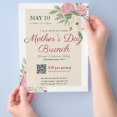 ピンクフローラ教会マザーズデイブランチ チラシ (手)