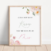 ピンクフローラ数キスブライダルシャワー ポスター