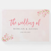 ピンクフローラ春さくらんぼ結婚ブロッサム ゲストブック (正面)