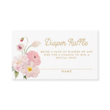 ピンクフローラ春ベビーシャワーおむつラッフル