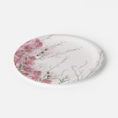 ピンクフローラ春ベビーシャワー ペーパープレート (アングル)