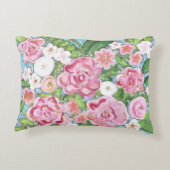 ピンクフローラ春開花アクセント装飾用クッション アクセントクッション (裏面)