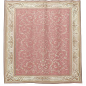 ピンクフローラ東洋模様 シャワーカーテン (正面)