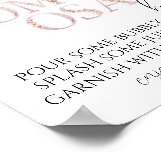 ピンクフローラ桃佐バー看板ポスター ポスター (角)