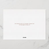 ピンクフローラ植物保存日結婚付 箔招待状 (裏面)