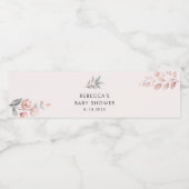 ピンクフローラ植物性ベビーシャワー ペットボトルラベル (シングルラベル)