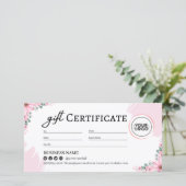 ピンクフローラ母の日のギフト券 (スタンド正面)